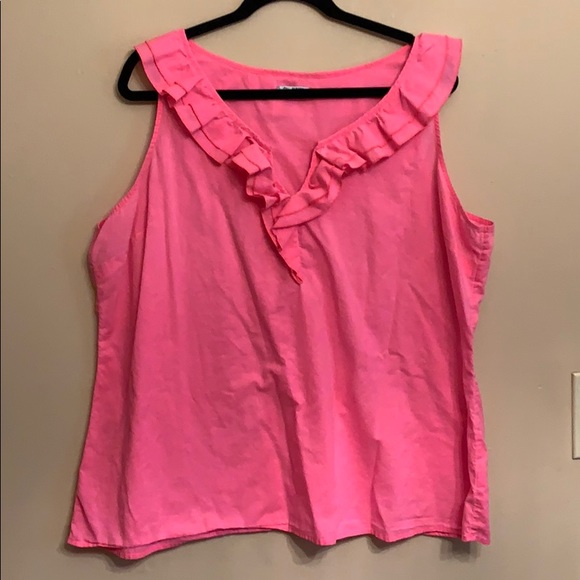 Old Navy XXL Split V-neck Ruffle Tank - Picture 1 of 6